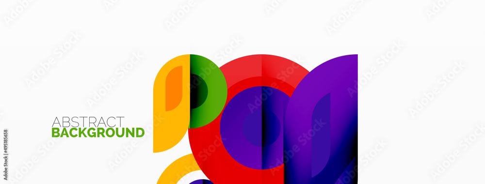 Abstract round shapes background. Minimalist decoration. Geometric background with circles and rings Abstract round shapes background. Minimalist decoration. Geometric background with circles and rings