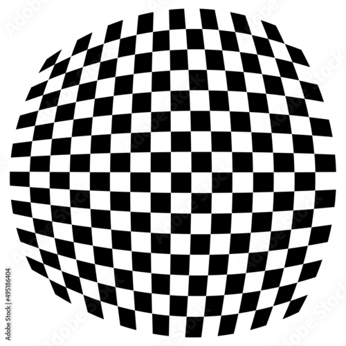 Checkered, squared pattern element. Race, racing, finishing line flag. Chessboard, checkerboard shape vector