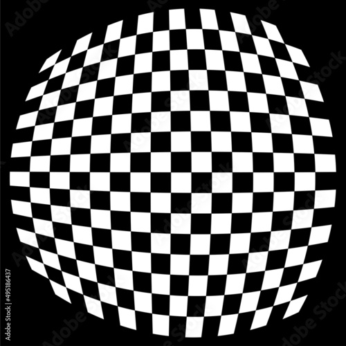 Checkered, squared pattern element. Race, racing, finishing line flag. Chessboard, checkerboard shape vector