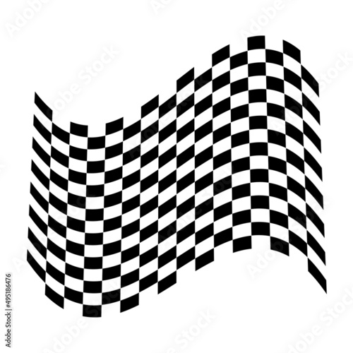 Checkered, squared pattern element. Race, racing, finishing line flag. Chessboard, checkerboard shape vector