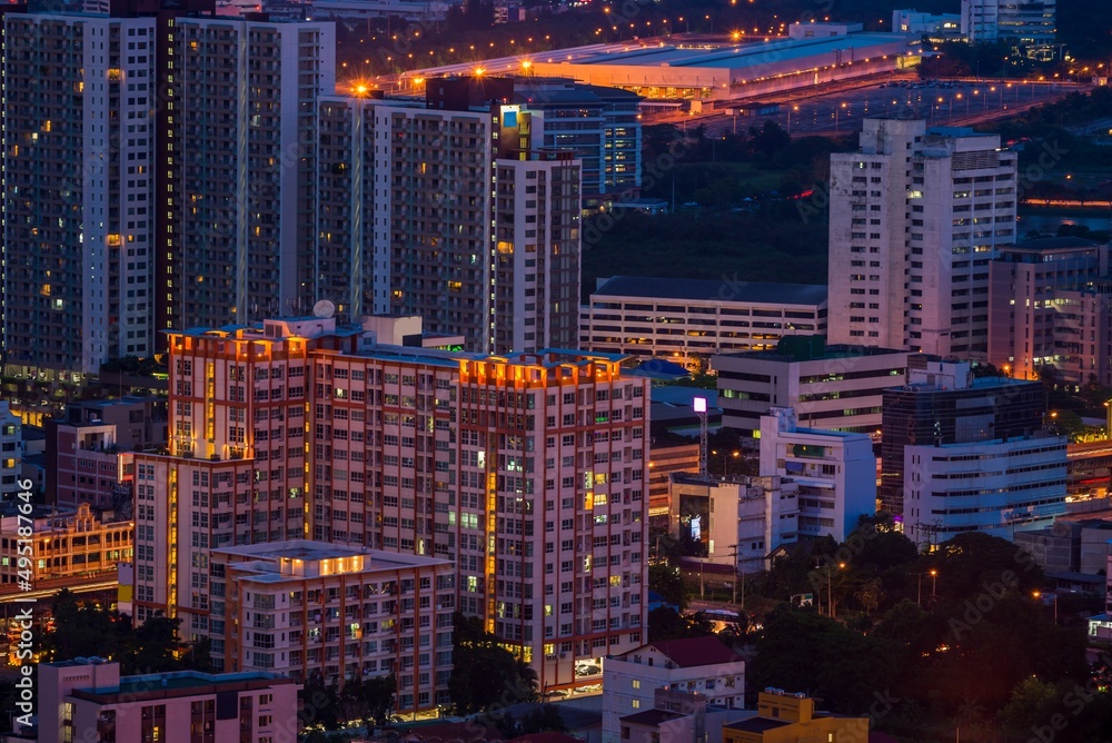Night cityscape of modern capital Bangkok city, Thailand. Building, architecture and city concept. Night cityscape of modern capital Bangkok city, Thailand. Building, architecture and city concept.
