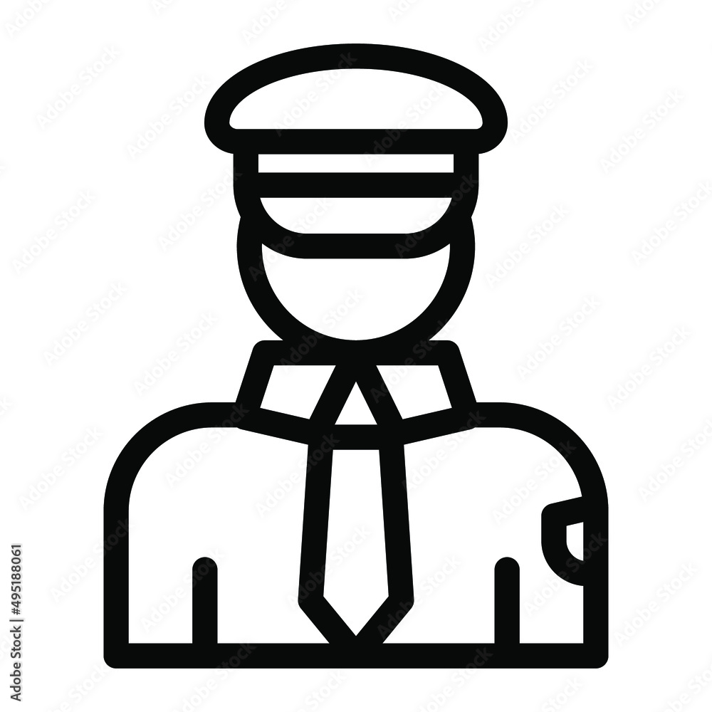 policeman line icon illustration vector graphic policeman line icon illustration vector graphic