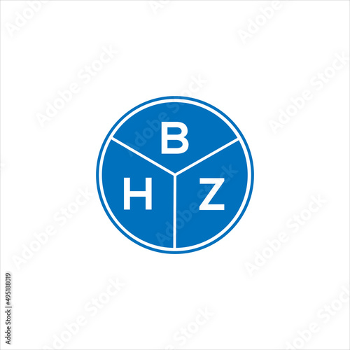  BHZ letter logo design on White background. BHZ creative initials letter logo concept. BHZ letter design. 