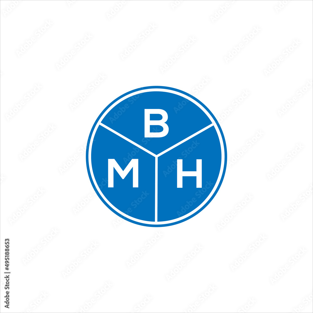 BMH letter logo design. BMH monogram initials letter logo concept. BMH letter design in black background. BMH letter logo design. BMH monogram initials letter logo concept. BMH letter design in black background.