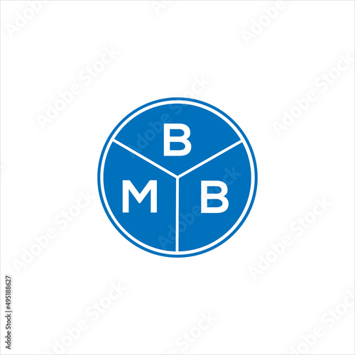 BMB letter logo design. BMB monogram initials letter logo concept. BMB letter design in black background. photo