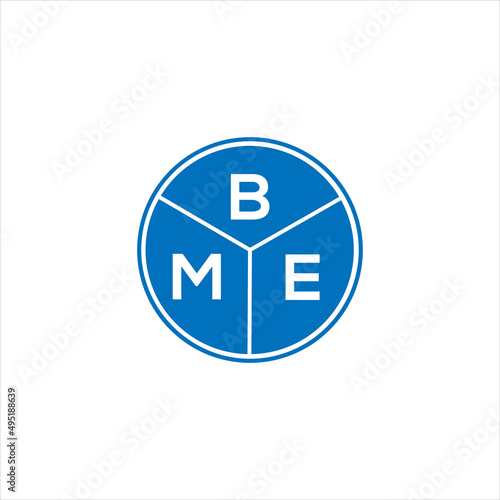 BME letter logo design. BME monogram initials letter logo concept. BME letter design in black background.