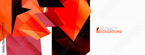 Abstract line and triangle background. Creative geometric abstract backdrop. Business template for wallpaper, banner, background or landing