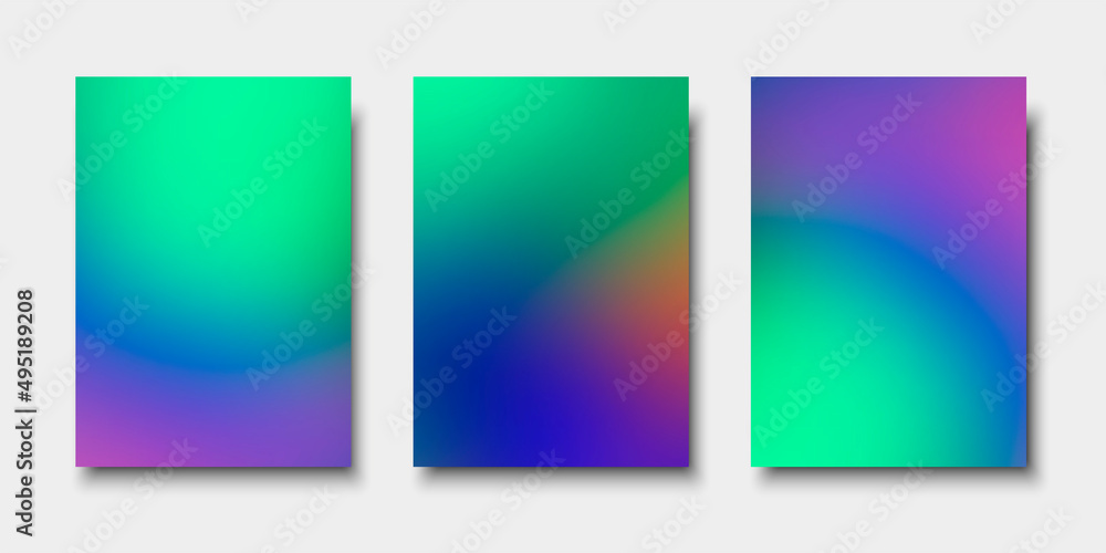 Fototapeta premium Set of abstract backgrounds for Covers, promotion flyer, discount voucher, special offer market brochure, promo banners. Vector illustrations