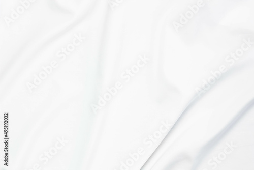 White cloth with soft waves abstract background.