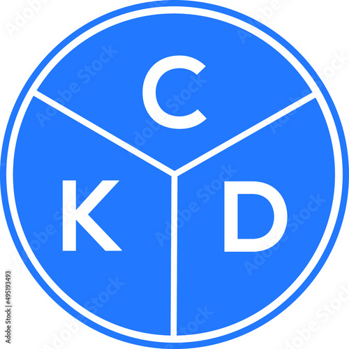CKD letter logo design on White background. CKD  creative initials letter logo concept. CKD letter design.