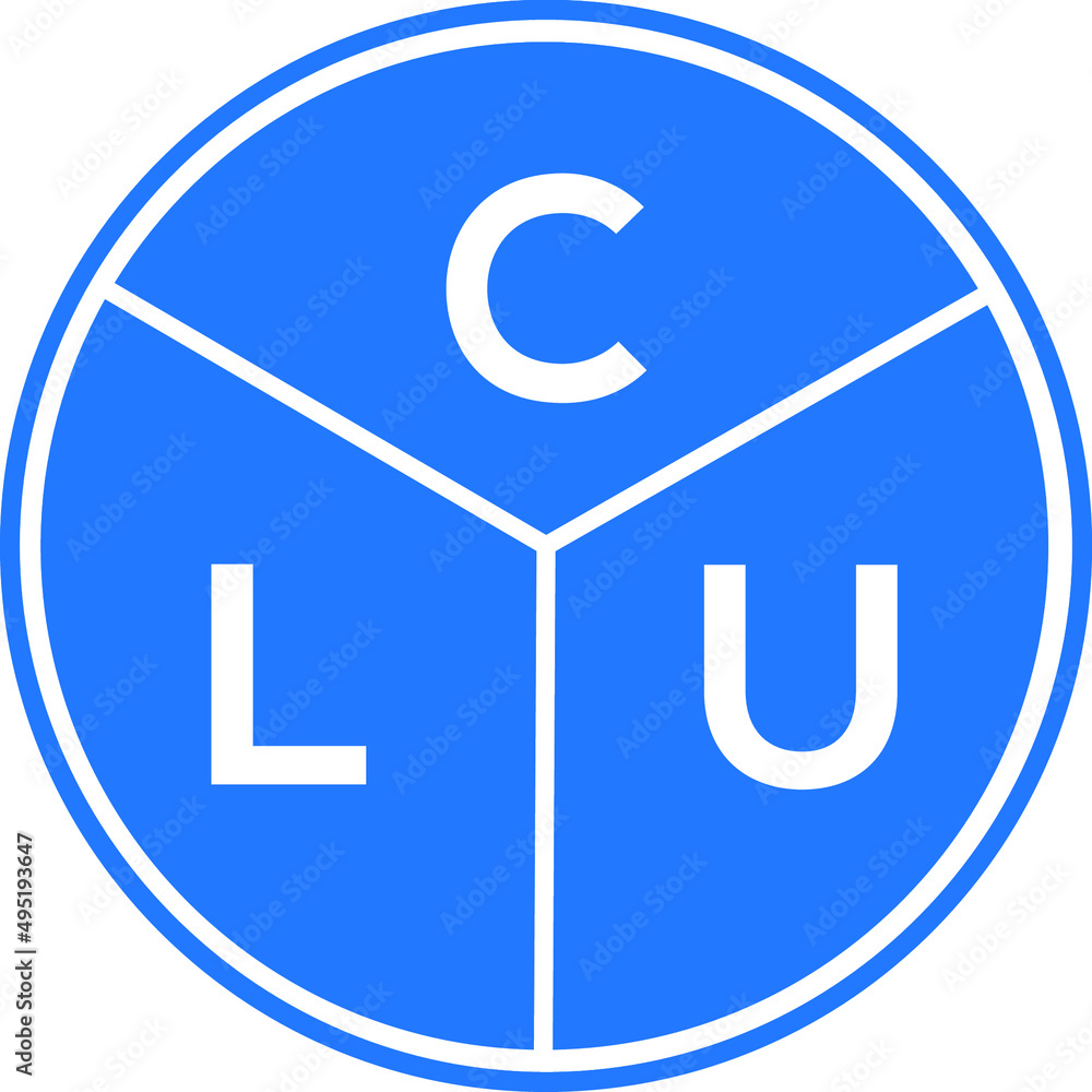 CLU letter logo design on White background. CLU creative initials letter logo concept. CLU letter design. CLU letter logo design on White background. CLU creative initials letter logo concept. CLU letter design.