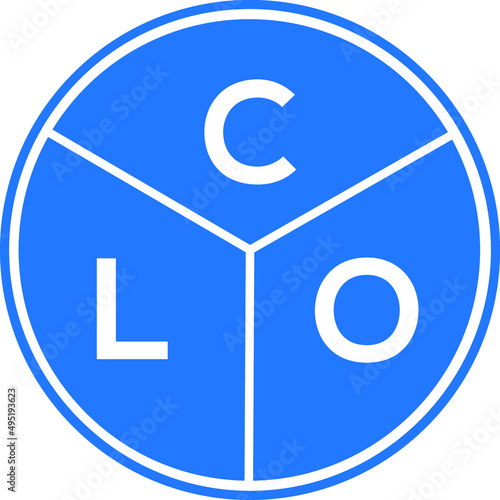 CLO letter logo design on White background. CLO  creative initials letter logo concept. CLO letter design.