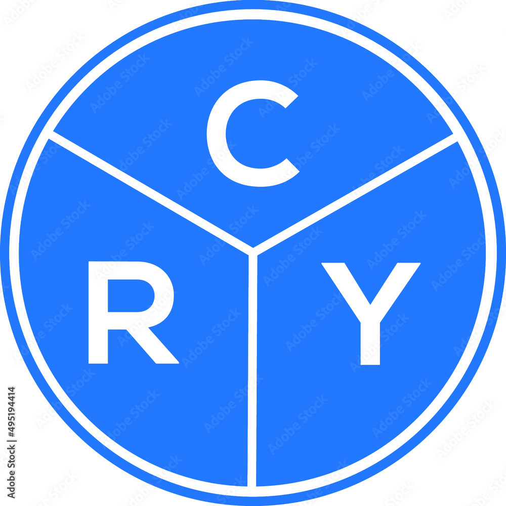 CRY letter logo design on White background. CRY creative initials letter logo concept. CRY letter design. CRY letter logo design on White background. CRY creative initials letter logo concept. CRY letter design.