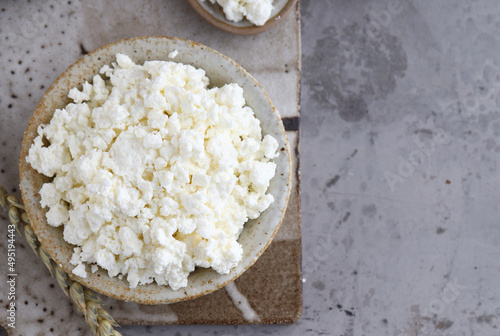 Tableau sur toile organic dairy products natural cottage cheese