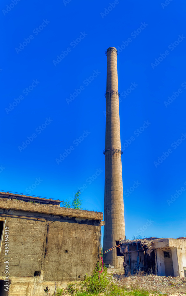 Remains of abandoned heavy industry plant built and used during communist era in former Yugoslavia. Remains of abandoned heavy industry plant built and used during communist era in former Yugoslavia.