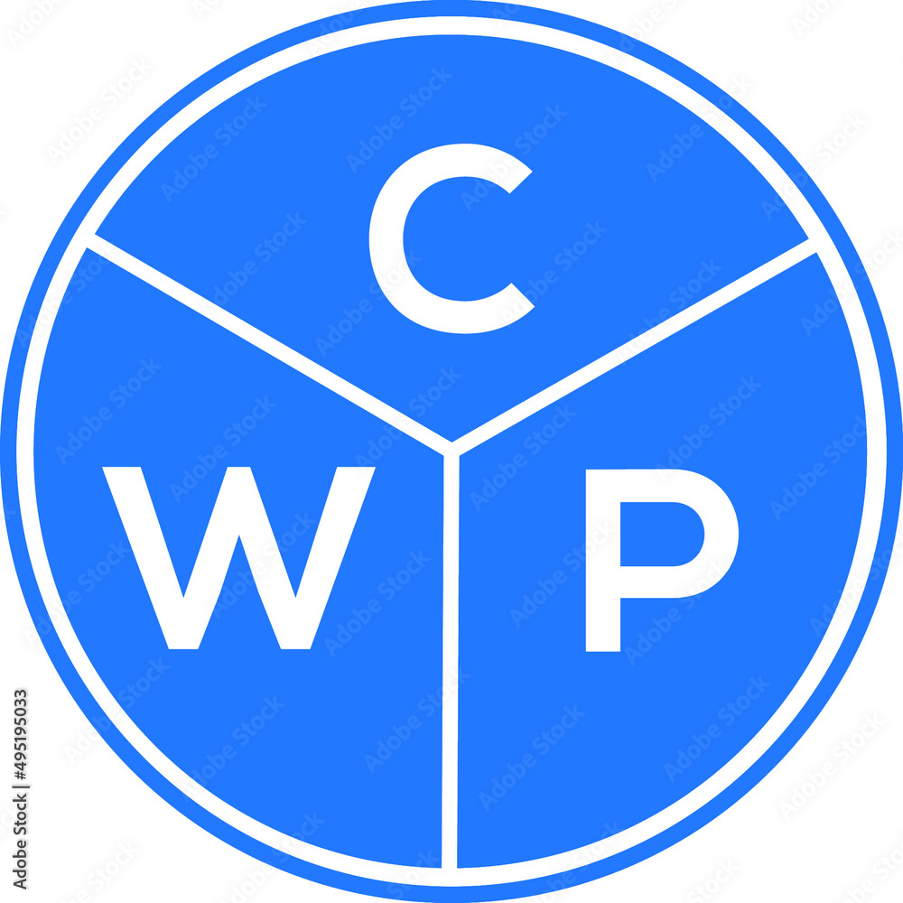 CWP letter logo design on white background. CWP creative initials letter logo concept. CWP letter design. CWP letter logo design on white background. CWP creative initials letter logo concept. CWP letter design.