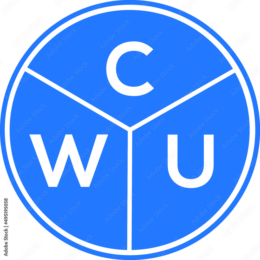 CWU letter logo design on white background. CWU creative initials letter logo concept. CWU letter design. CWU letter logo design on white background. CWU creative initials letter logo concept. CWU letter design.