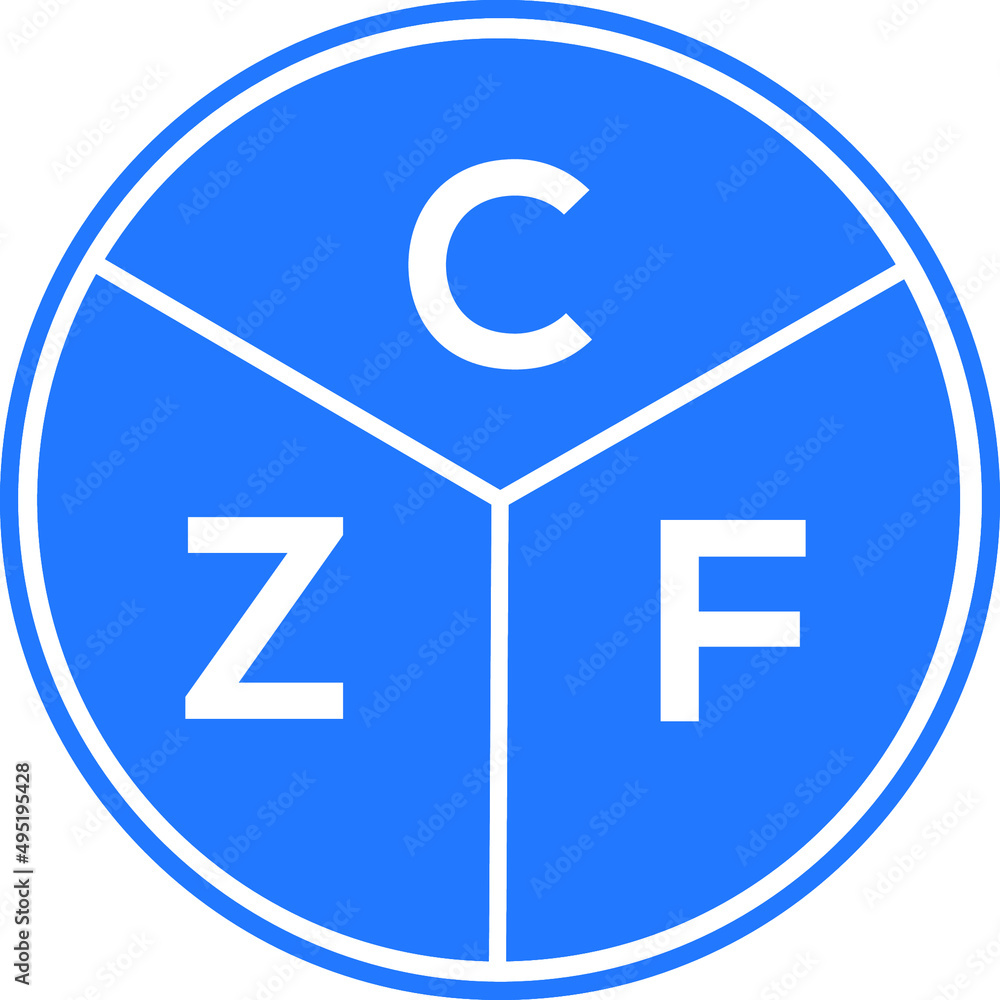 CZF letter logo design on white background. CZF creative initials letter logo concept. CZF letter design. CZF letter logo design on white background. CZF creative initials letter logo concept. CZF letter design.