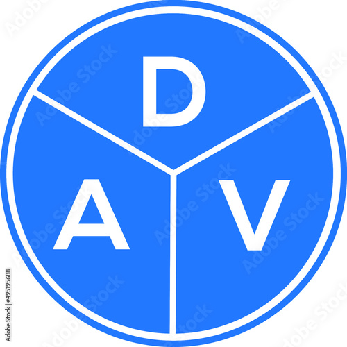 DAV letter logo design on white background. DAV  creative initials letter logo concept. DAV letter design.