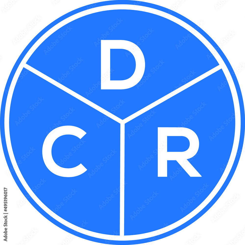 DCR letter logo design on white background. DCR creative initials letter logo concept. DCR letter design. DCR letter logo design on white background. DCR creative initials letter logo concept. DCR letter design.