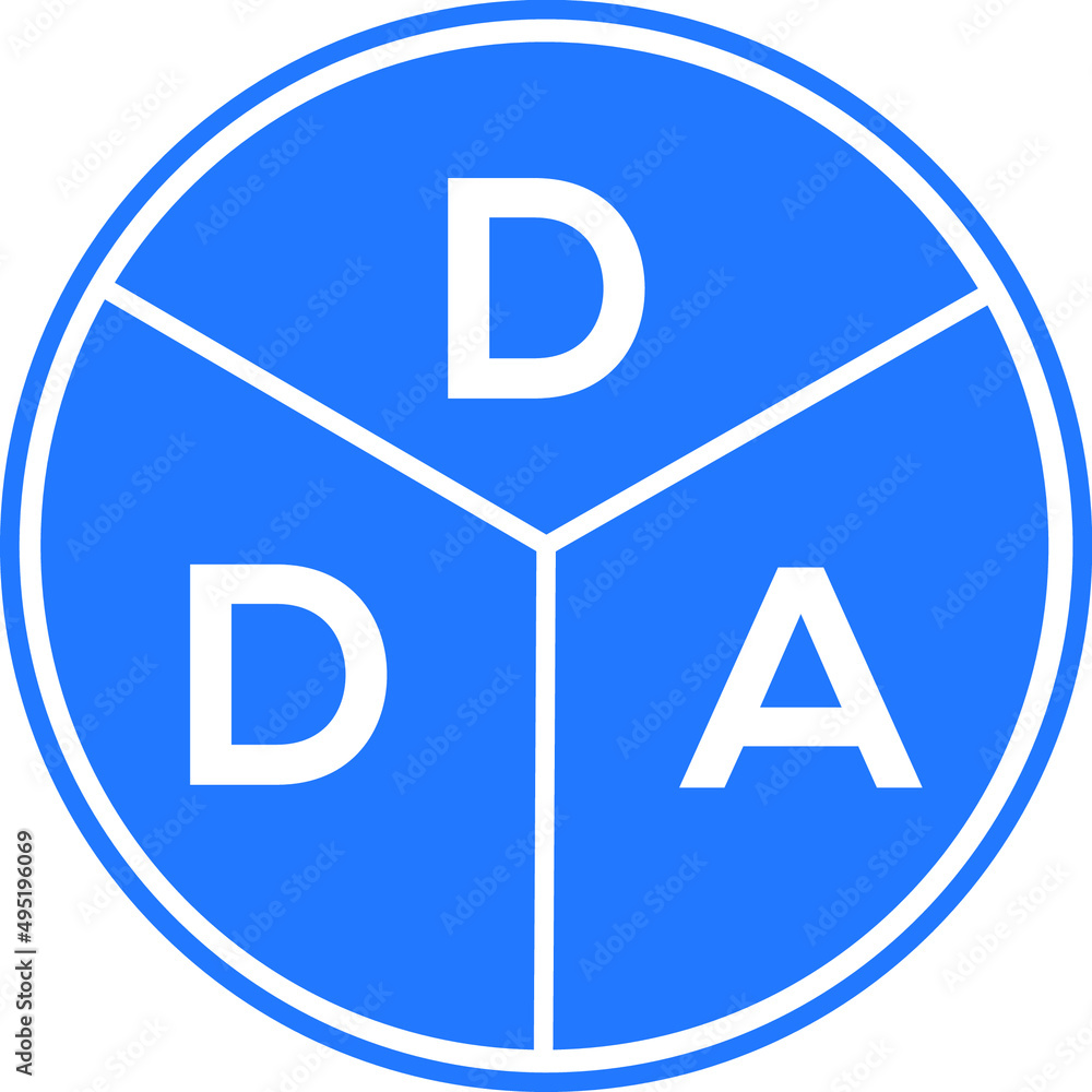 DDA letter logo design on white background. DDA creative initials letter logo concept. DDA letter design. DDA letter logo design on white background. DDA creative initials letter logo concept. DDA letter design.