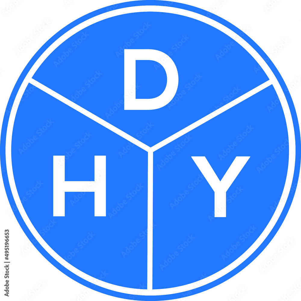 DHY letter logo design on white background. DHY creative initials letter logo concept. DHY letter design. DHY letter logo design on white background. DHY creative initials letter logo concept. DHY letter design.