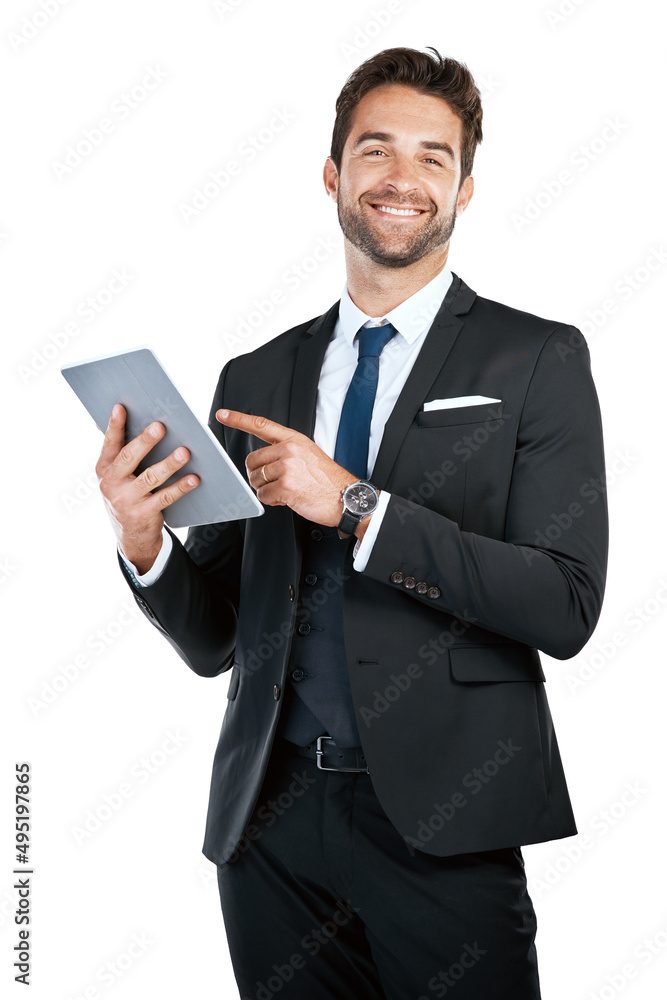 Dont decrease the goals, increase the efforts. Studio shot of a handsome young businessman posing against a white background. Dont decrease the goals, increase the efforts. Studio shot of a handsome young businessman posing against a white background.