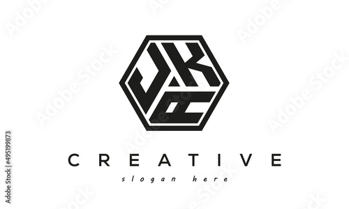 JKA creative square frame three letters logo photo