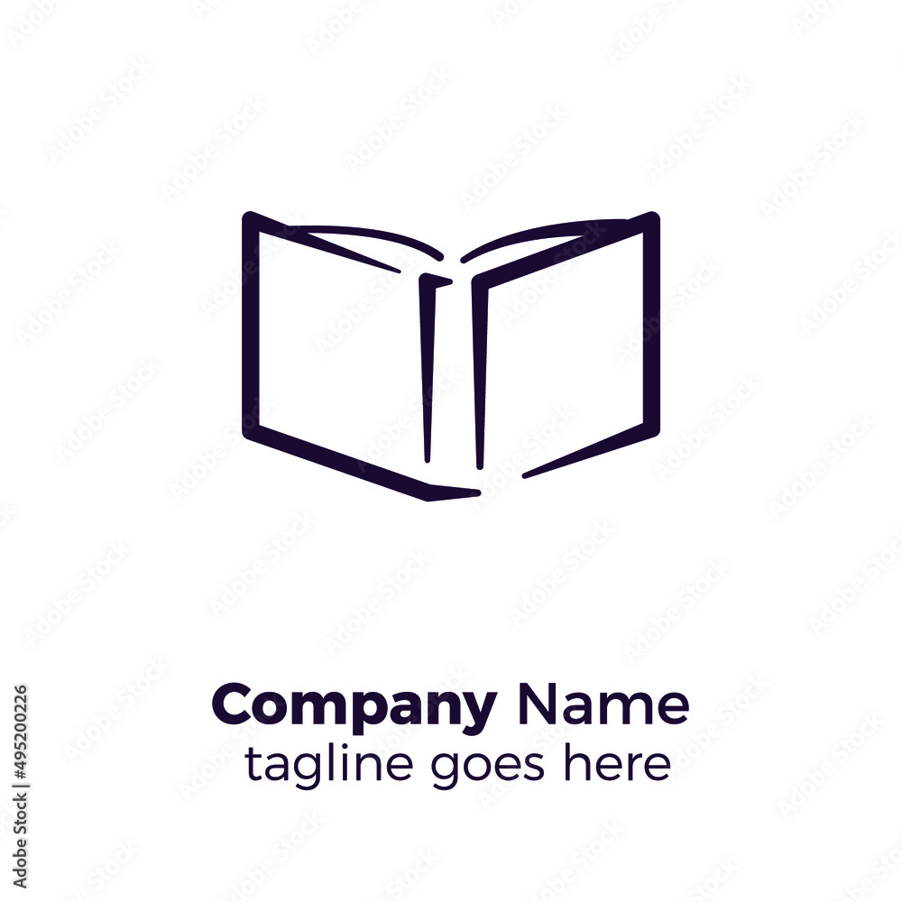 open book line logo vector illustration open book line logo vector illustration
