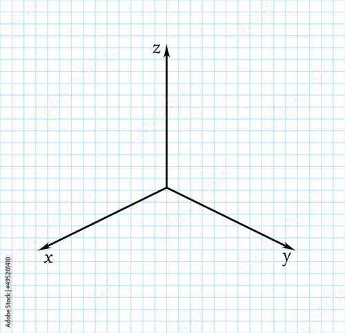 Polar coordinate systemon graph paper. vector illustration. template for drawing graphs of trigonometric functions.