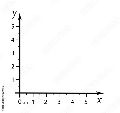 Cartesian coordinate system. vector illustration. template for drawing graphs of trigonometric functions