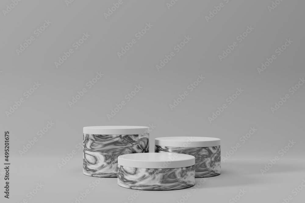 Fototapeta premium minimal marble podium stage on 3d rendering