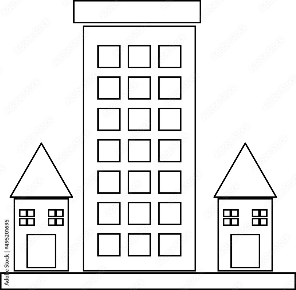 Modern buildings icon vector illustration Modern buildings icon vector illustration