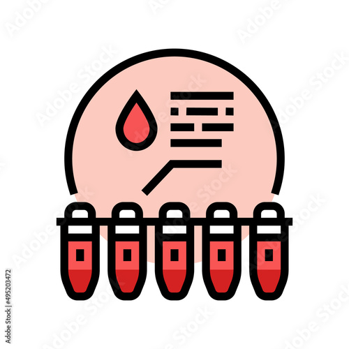 hematology analyzing color icon vector. hematology analyzing sign. isolated symbol illustration