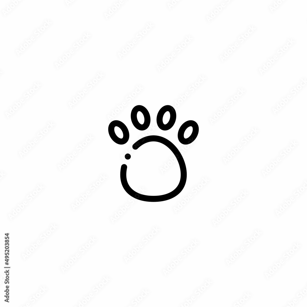 cat pet dog footprint puppy Outline Icon, Logo, and illustration cat pet dog footprint puppy Outline Icon, Logo, and illustration
