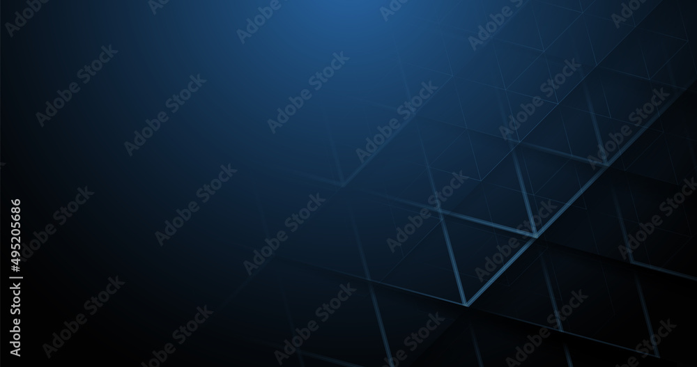 Fototapeta premium Abstract blue geometric hexagon lines with futuristic technology digital hi tech concept background. Vector illustration