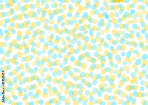 レトロ　水玉　水彩　背景