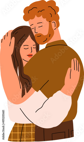 Love Couple Cartoon Illustration 