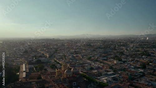 Aerial view of Queretaro city in Mexico. beautiful sunset cityscape