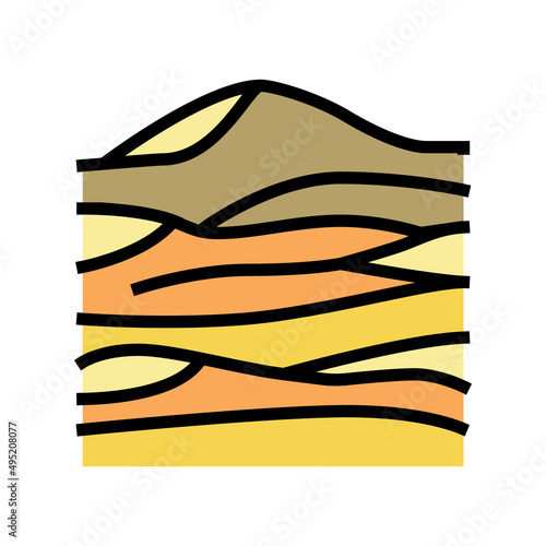 desert egypt color icon vector. desert egypt sign. isolated symbol illustration