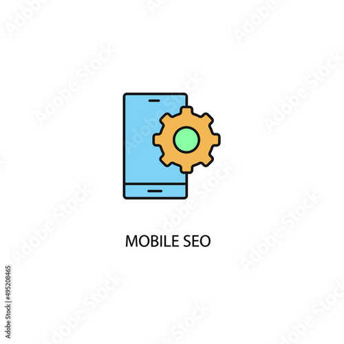 mobile seo icons  symbol vector elements for infographic web