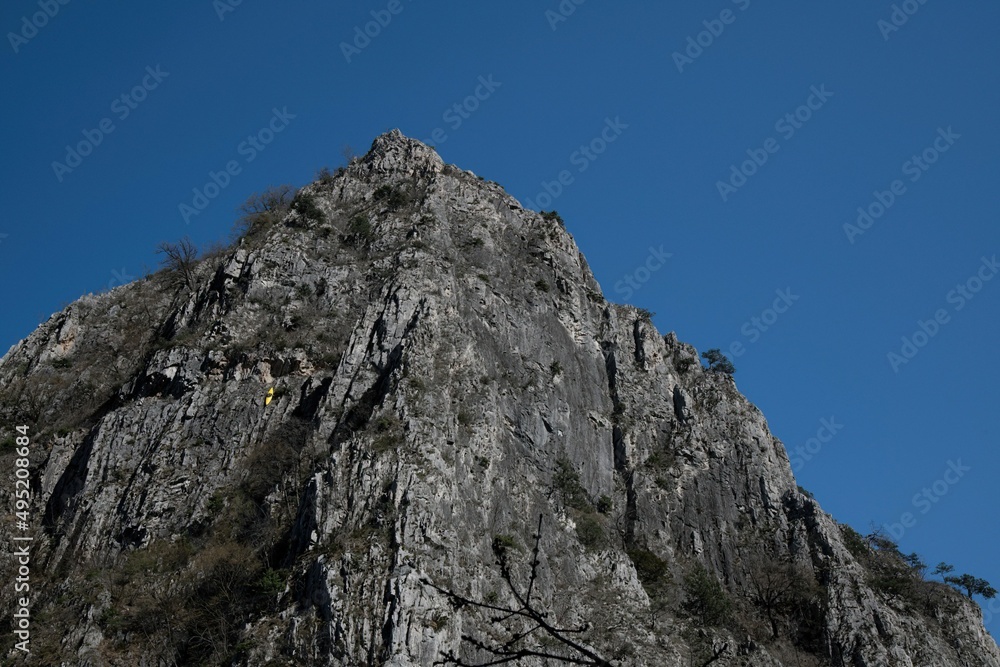 Karst rock formation at the Matka canyon natural park in Macedonia