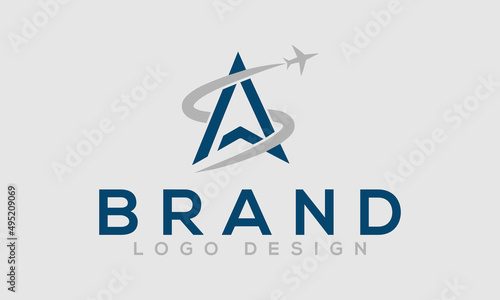 company logo 
Creative Initials Letters (A)  Air Travel Logo  Monogram Geometric Modern Logo