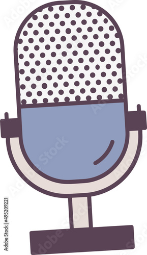 Microphone Icon Colored Illustration