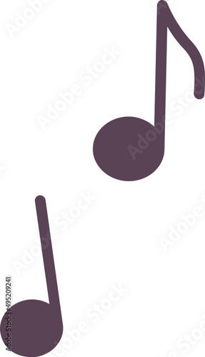 Musical Notes Outline Illustration