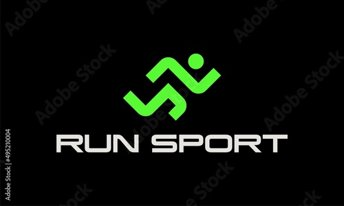 illustration vector graphic of man running abstract.
fit for Fitness, sport, Logo delivery.