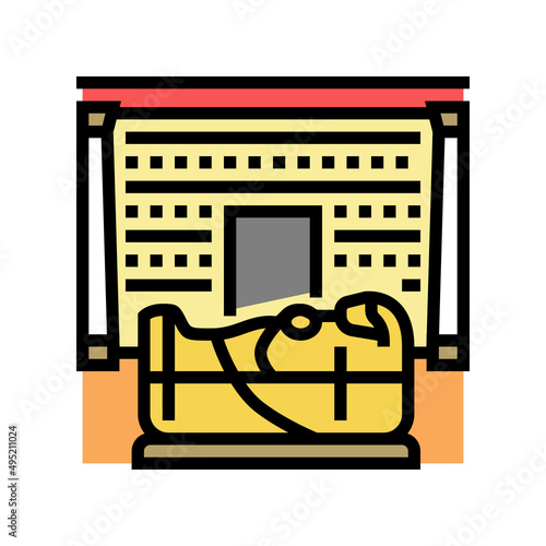 tomb pharaoh color icon vector. tomb pharaoh sign. isolated symbol illustration