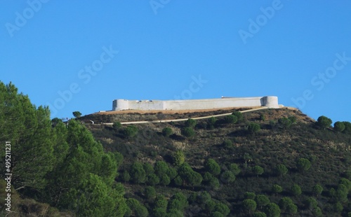Fortaleza de San Marcos en Sanlúcar de Guadiana, Huelva, España. El castillo se sitúa en una colina situada junto al pueblo a mayor altura y servía como estructura defensiva. photo