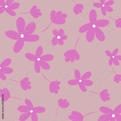 image of pink flowers on a pink background
