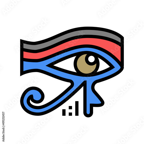 eye egypt color icon vector. eye egypt sign. isolated symbol illustration